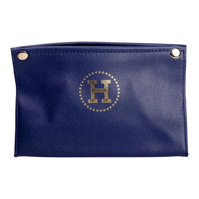 Салфетка автомобильная из эко кожи 20х7.5х11.5 см органайзер для салфеток, Синий (HP-3-213BL) - изображение 2