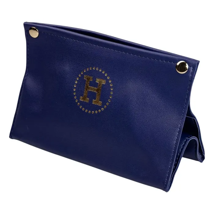 Салфетка автомобильная из эко кожи 20х7.5х11.5 см органайзер для салфеток, Синий (HP-3-213BL) - изображение 4