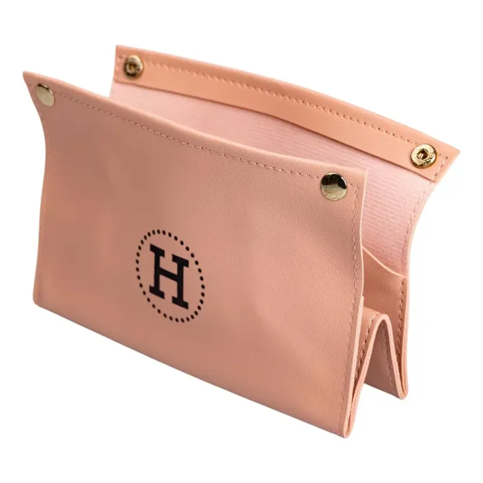 Серветниця з еко шкіри 20×7.5×11.5 см для серветок на кнопках Рожевий HP-3-213P (HP-3-213P) - изображение 4