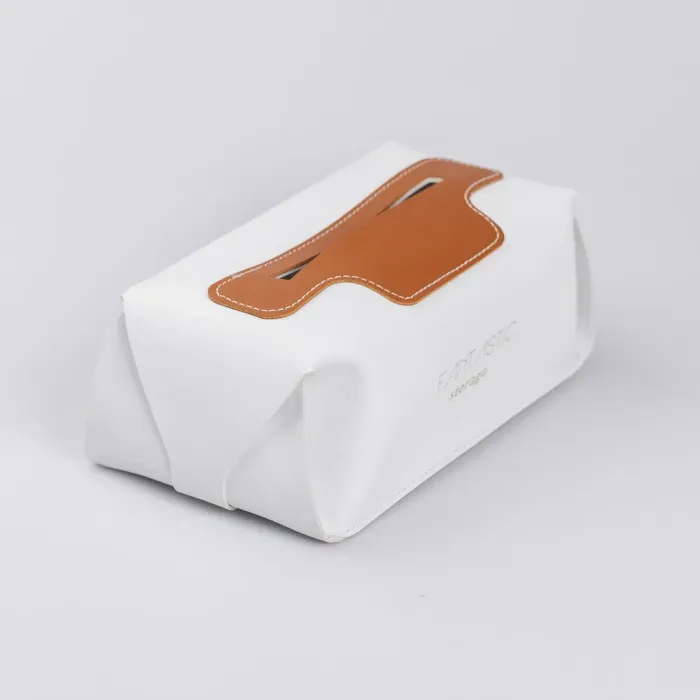 Салфетка автомобильная 21х12х8 см контейнер для салфеток, Белый (HP-3-210W) - изображение 2