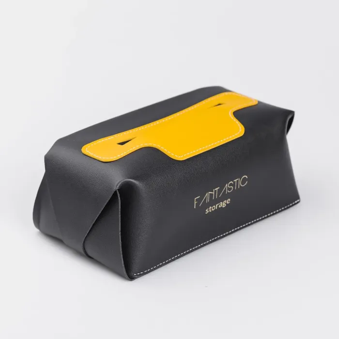 Салфетка автомобильная 21х12х8 см контейнер для салфеток, Черный (HP-3-210B) - изображение 2