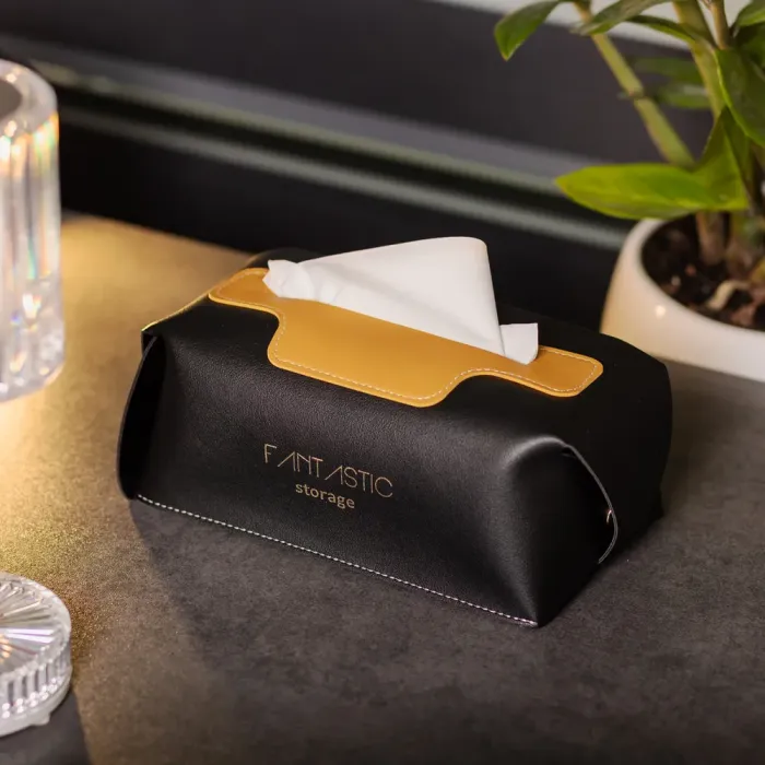 Салфетка автомобильная 21х12х8 см контейнер для салфеток, Черный (HP-3-210B) - изображение 5