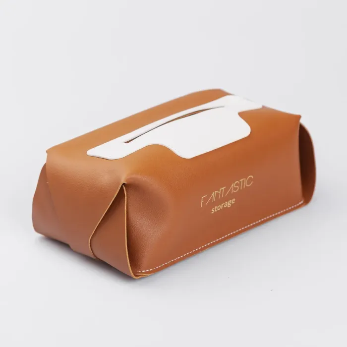 Салфетка автомобильная 21х12х8 см контейнер для салфеток, Коричневый (HP-3-210BR) - изображение 2