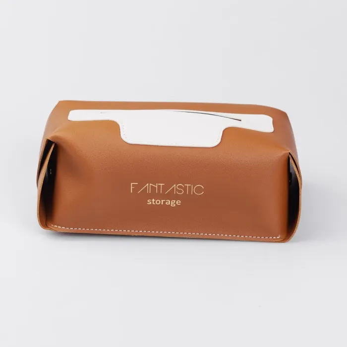 Салфетка автомобильная 21х12х8 см контейнер для салфеток, Коричневый (HP-3-210BR) - изображение 4