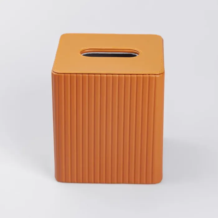 Салфетка из экокожи квадратная 13х13х14.5 см органайзер для салфеток на стол, Коричневый (HP-3-201BR) - изображение 5