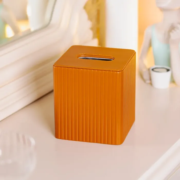 Салфетка из экокожи квадратная 13х13х14.5 см органайзер для салфеток на стол, Коричневый (HP-3-201BR) - изображение 6