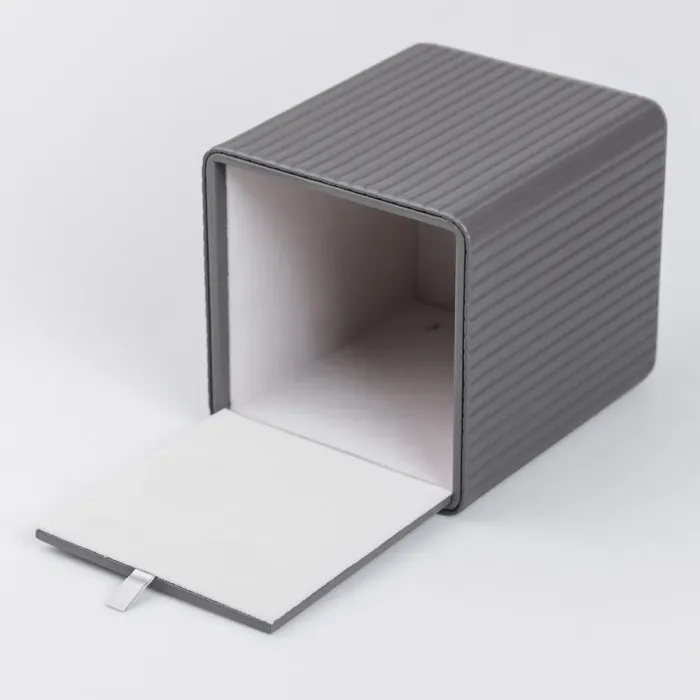 Салфетка из экокожи квадратная 13х13х14.5 см органайзер для салфеток на стол, Серый (HP-3-201G) - изображение 4