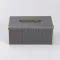 Салфетка из экокожи прямоугольная 21.5х13х9 см органайзер для салфеток на стол, Серый (HP-3-203G)
