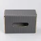 Салфетка из экокожи прямоугольная 21.5х13х9 см органайзер для салфеток на стол, Серый (HP-3-203G)
