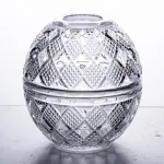 Серветниця на стіл кухонна Ø15 см серветниця скляна кругла кругла у формі яйця (HP-4-110)