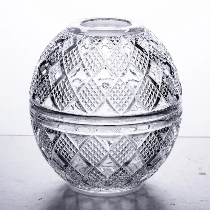 Серветниця на стіл кухонна Ø15 см серветниця скляна кругла кругла у формі яйця (HP-4-110) - изображение 1