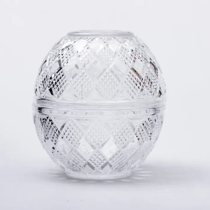 Серветниця на стіл кухонна Ø15 см серветниця скляна кругла кругла у формі яйця (HP-4-110) - изображение 2