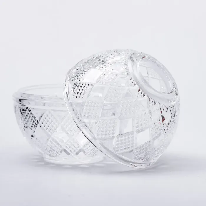 Серветниця на стіл кухонна Ø15 см серветниця скляна кругла кругла у формі яйця (HP-4-110) - изображение 3