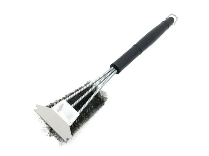 Щетка для гриля трехрядная 2в1 (щетка+скребок) GRILLI 777455 - изображение 1