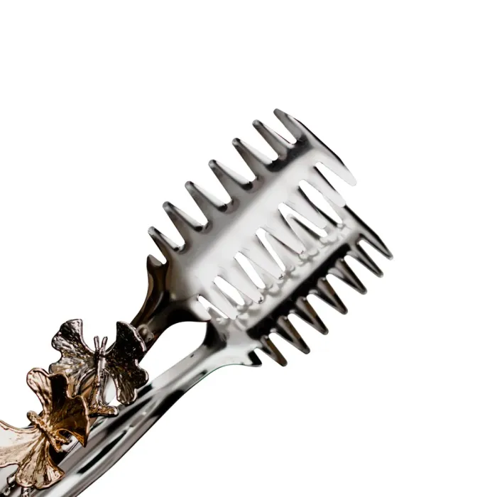 Щипці кухонні металеві 21×4 (см) кулінарні щипці для м'яса, риби, гриля сервірувальні щипці HP-8-61 (HP-8-61) - изображение 2