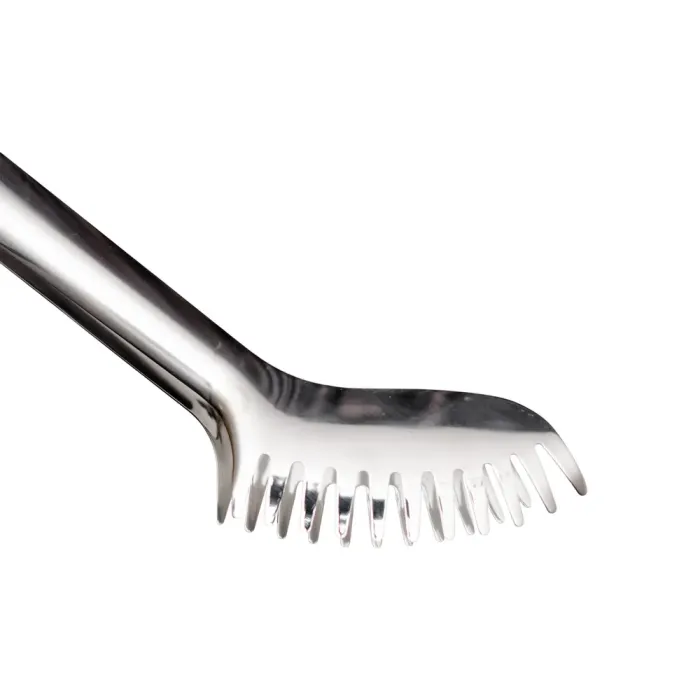 Щипці кухонні металеві 23×4 (см) кулінарні щипці для м'яса, риби, гриля кухарські щипці Сріблястий HP-8-65 (HP-8-65) - изображение 2