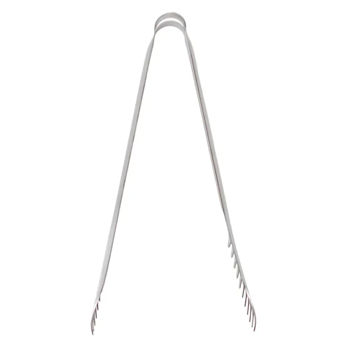 Щипці кухонні металеві 23×4 (см) кулінарні щипці для м'яса, риби, гриля кухарські щипці Сріблястий HP-8-65 (HP-8-65) - изображение 4