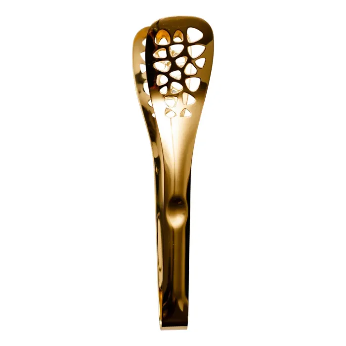 Щипці кухонні металеві 25×5 (см) кулінарні щипці для м'яса, риби, гриля кухарські щипці Золотистий HP-8-64 (HP-8-64) - изображение 1