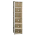 Шафа для взуття портативна пластикова 33 х 26 х 100 см на 6 полиць Біла (HPS658)