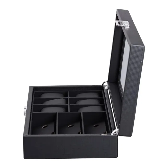 Скринька для зберігання наручного годинника з еко шкіри 35.5×21×9.5 см органайзер для окулярів та прикрас (HP-5-9) - зображення 3