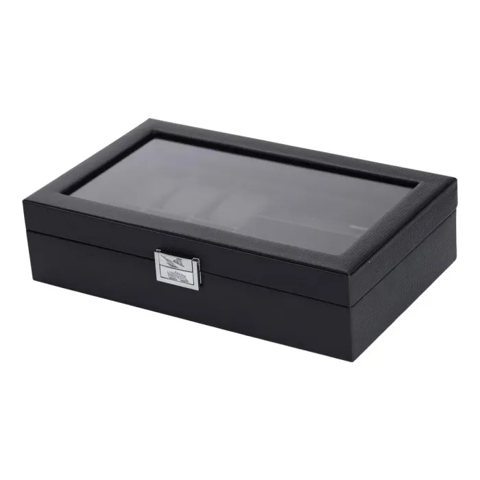 Скринька для зберігання наручного годинника з еко шкіри 35.5×21×9.5 см органайзер для окулярів та прикрас (HP-5-9) - зображення 4