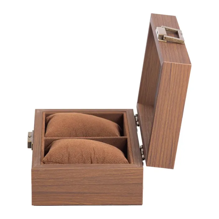 Дерев'яна скринька для наручного годинника 16.5×12×7.5 см на 2 відсіки (HP-5-10) - зображення 4