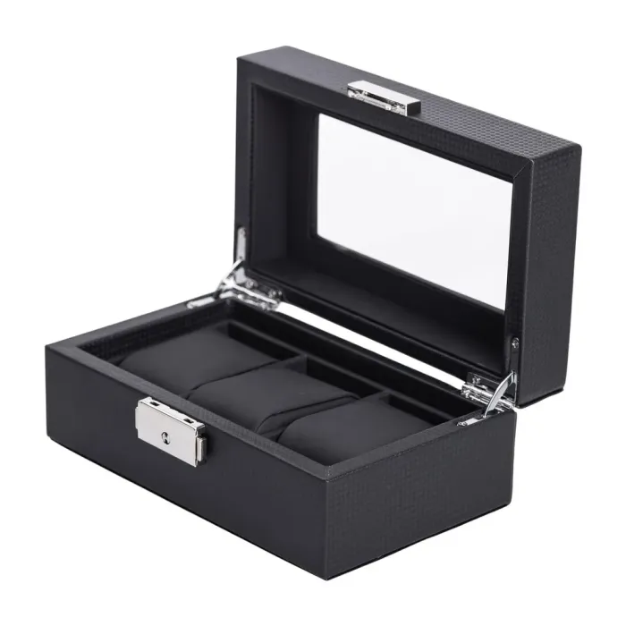 Скринька для наручного годинника 19×11.5×8 см дерев'яна на 3 відсіки (HP-5-7) - зображення 1