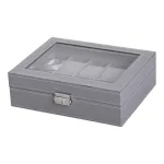 Скринька для наручного годинника 26.5×20×8 см з еко шкіри на 10 відсіків (HP-5-4)