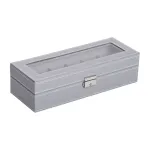 Скринька для наручного годинника 30×11×8 см з еко шкіри на 6 відсіків (HP-5-3)