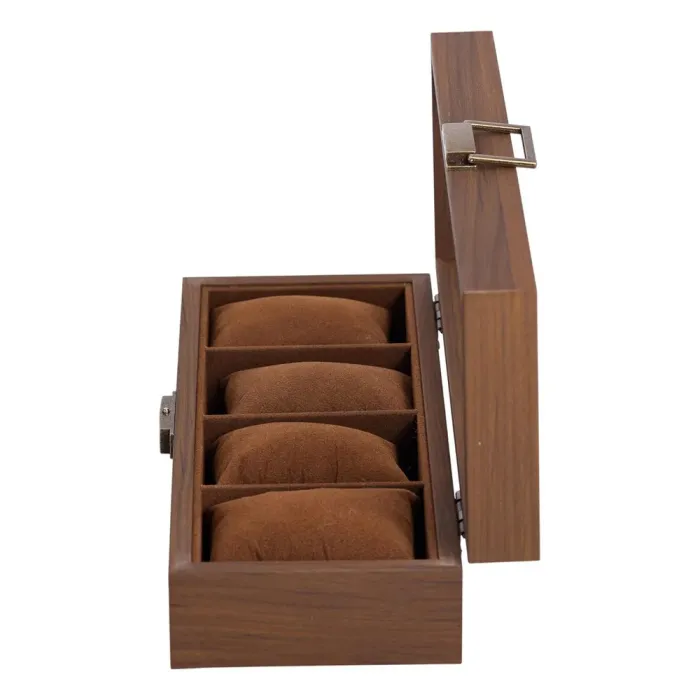 Скринька для наручних годинників 31×12×7.5 см дерев'яна на 4 відсіка (HP-5-13) - зображення 3