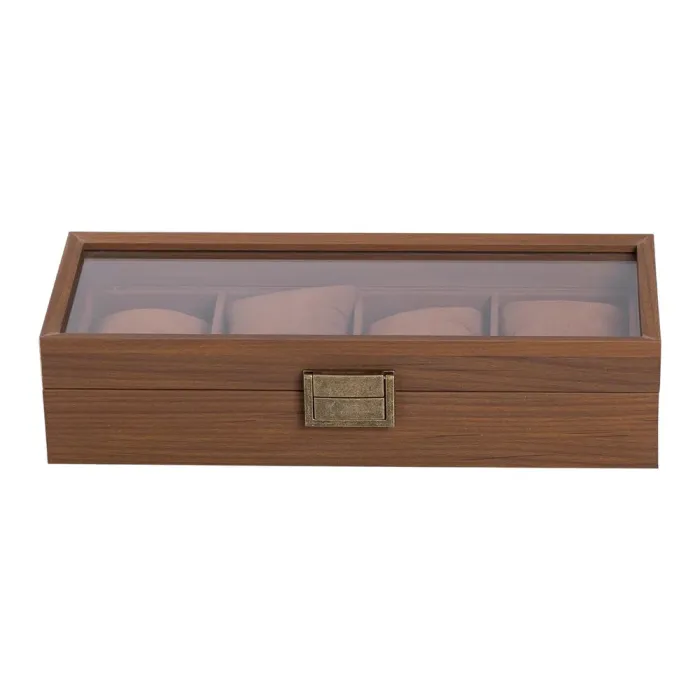 Скринька для наручних годинників 31×12×7.5 см дерев'яна на 4 відсіка (HP-5-13) - зображення 4