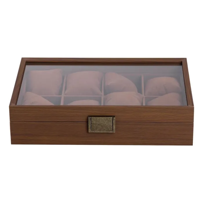 Скринька для наручних годинників 31×21×8.7 см дерев'яна на 8 відсіків (HP-5-12) - зображення 6