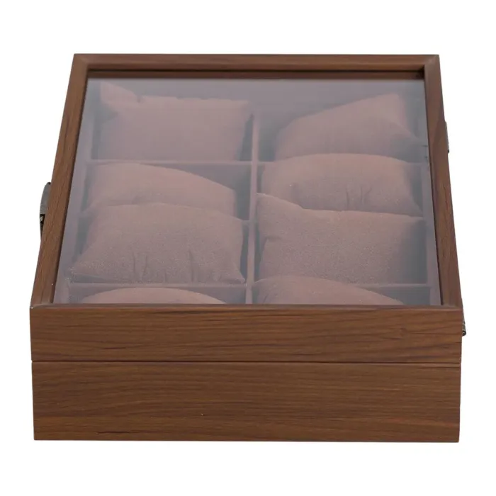 Скринька для наручних годинників 31×21×8.7 см дерев'яна на 8 відсіків (HP-5-12) - зображення 7