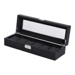 Скринька для наручного годинника 35.5×11.5×8 см дерев'яна на 6 відсіки (HP-5-8)