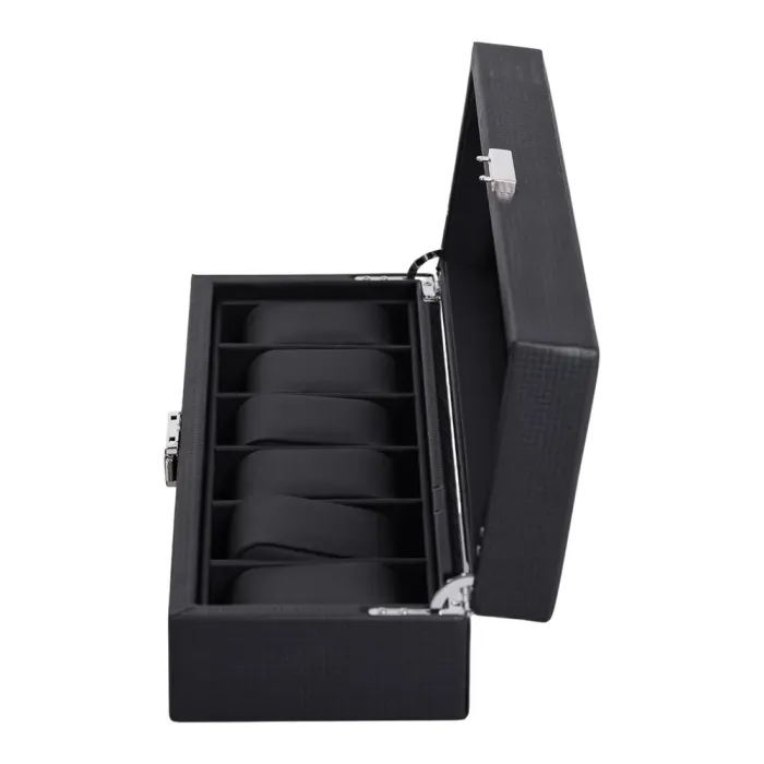 Скринька для наручного годинника 35.5×11.5×8 см дерев'яна на 6 відсіки (HP-5-8) - зображення 4