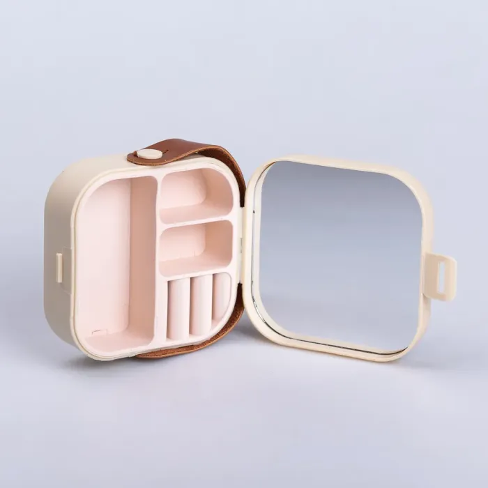 Скринька для прикрас 9×9×3.8 см міні органайзер для ювелірних виробів (HP-5-27BE) - зображення 3