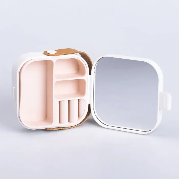 Скринька для прикрас 9×9×3.8 см міні органайзер для ювелірних виробів (HP-5-27W) - зображення 3