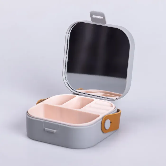 Скринька для прикрас 9×9×3.8 см міні органайзер для ювелірних виробів (HP-5-27G) - зображення 1