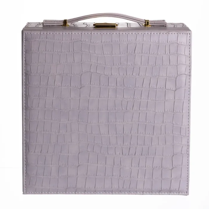 Скринька для прикрас з еко шкіри 2 яруси Сірий HP-5-35G (HP-5-35G) - зображення 8