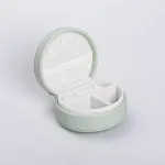 Скринька для прикрас з еко шкіри 10×9×4.5 см ​​органайзер для ювелірних виробів (HP-5-31GR)