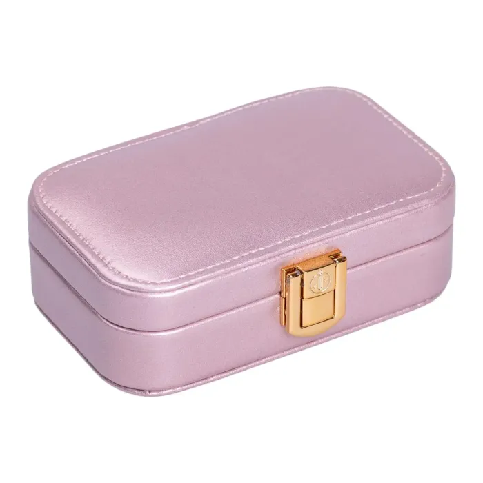 Скринька для прикрас з еко шкіри 15×10×5 см із дзеркалом органайзер для ювелірних виробів (HP-5-33P) - изображение 1