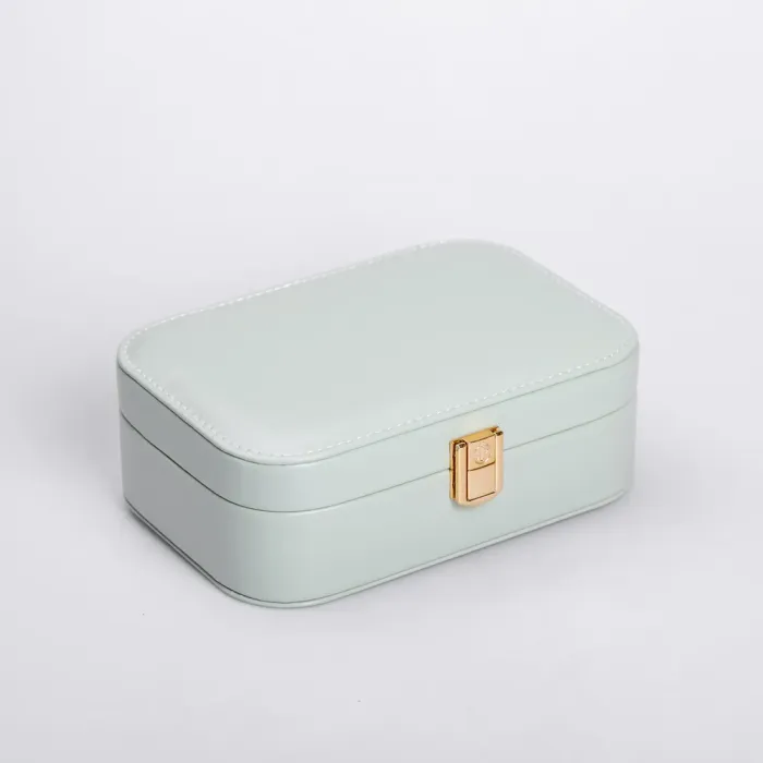 Скринька для прикрас з еко шкіри 15×10×5 см із дзеркалом органайзер для ювелірних виробів (HP-5-33TU) - изображение 2