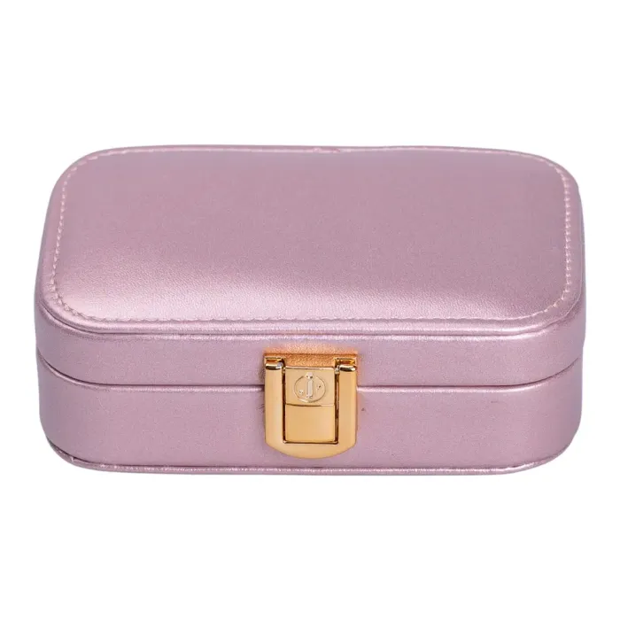 Скринька для прикрас з еко шкіри 15×10×5 см із дзеркалом органайзер для ювелірних виробів (HP-5-33P) - изображение 3