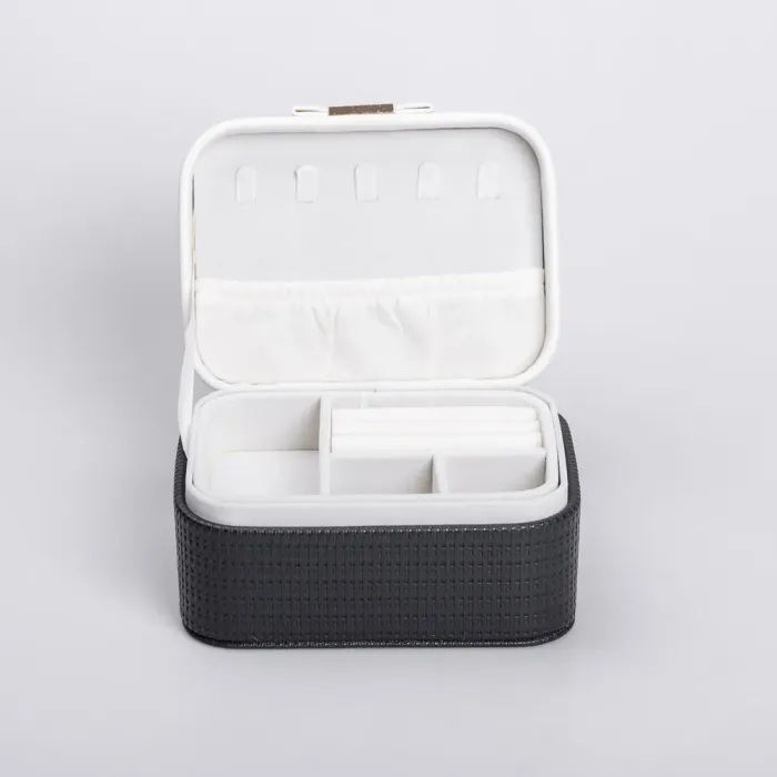 Скринька для прикрас з еко шкіри 15.5×11.5×8.5 ​​органайзер для ювелірних виробів (HP-5-37B) - зображення 4