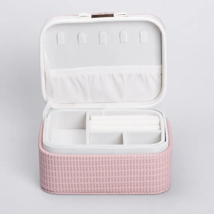 Скринька для прикрас з еко шкіри 15.5×11.5×8.5 ​​органайзер для ювелірних виробів (HP-5-37P) - изображение 5