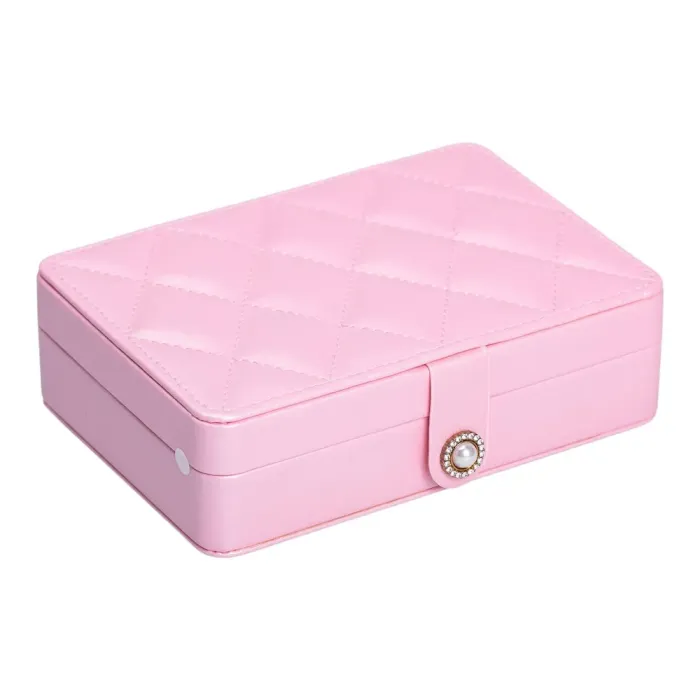 Скринька для прикрас з еко шкіри 16×11×4.7 см органайзер для ювелірних виробів (HP-5-30P) - изображение 1