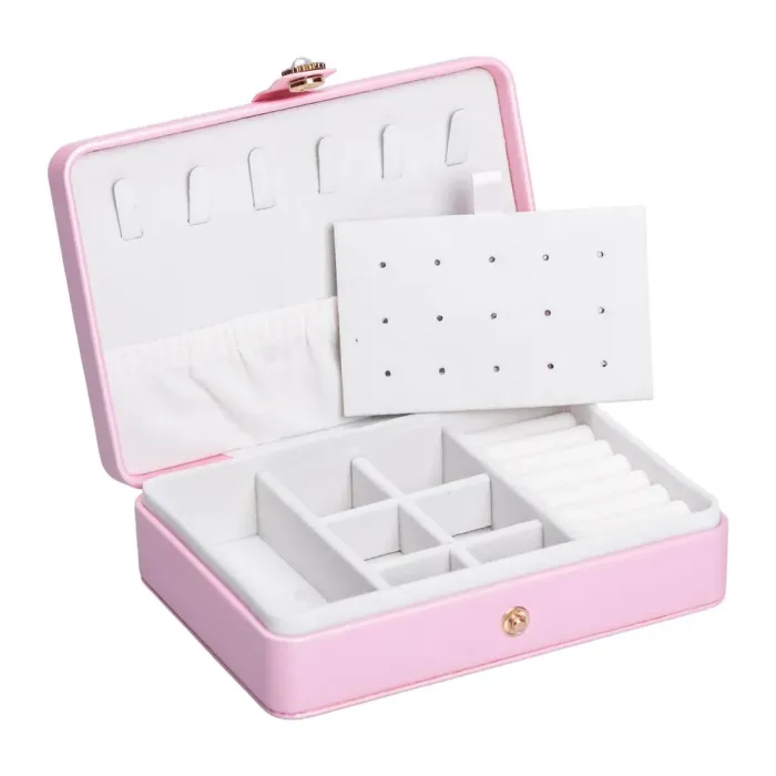 Скринька для прикрас з еко шкіри 16×11×4.7 см органайзер для ювелірних виробів (HP-5-30P) - изображение 2