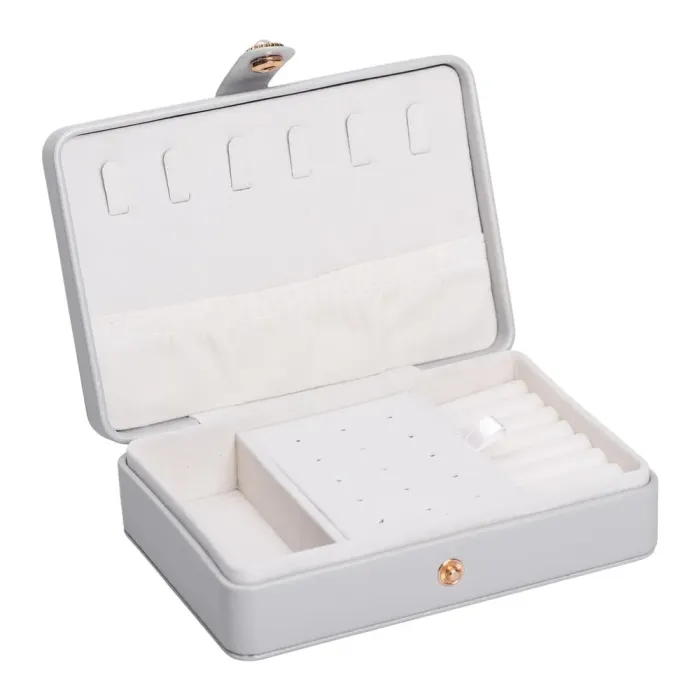 Скринька для прикрас з еко шкіри 16×11×4.7 см органайзер для ювелірних виробів (HP-5-30G) - изображение 2