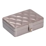 Скринька для прикрас з еко шкіри 16×11×4.7 см органайзер для ювелірних виробів (HP-5-30GOLD)