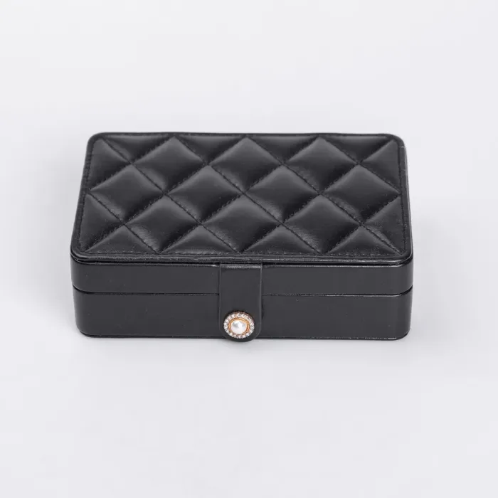 Скринька для прикрас з еко шкіри 16×11×4.7 см органайзер для ювелірних виробів (HP-5-30B) - изображение 3